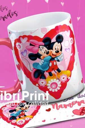Taza Mickey y Minnie Enamorados