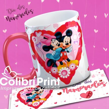 Taza Mickey y Minnie Enamorados
