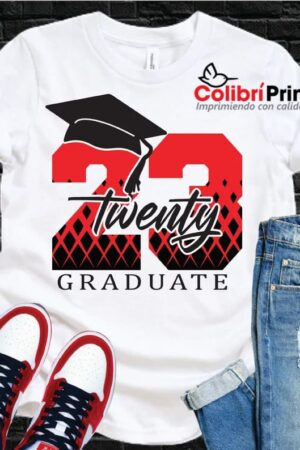 Playera blanca graduación