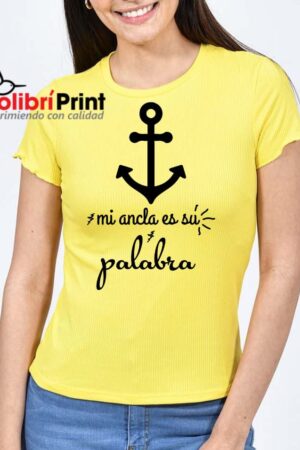 Playera Amarilla "Mi ancla es su palabra"