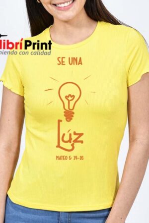Playera Amarilla "Se una Luz"