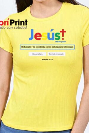 Playera Amarilla "Jesús" tipo google
