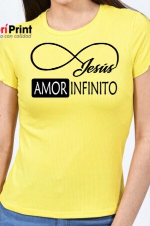 Playera Amarilla "Jesús, amor infinito"