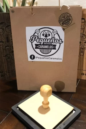 Sello de goma 15cm x 15cm para bolsas kraft