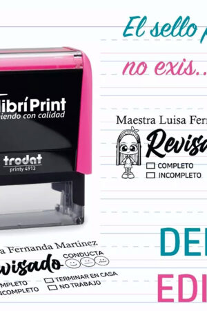 Sello Para Maestras Y Educadoras 5.8 X 2.2 Cm Deluxe Edition