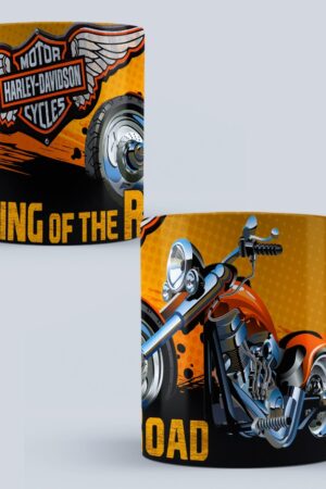Taza Moto Harley Davidson "King of the road"