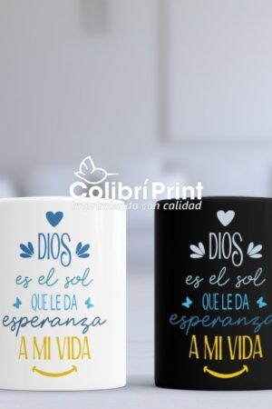 Taza Duo "Dios es el sol que le da esperanza a mi vida"