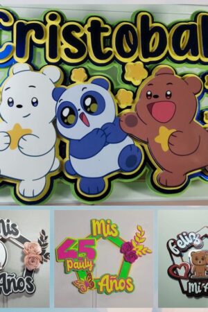 Topper para pastel personalizado