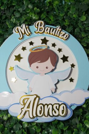 Topper para pastel bautizo