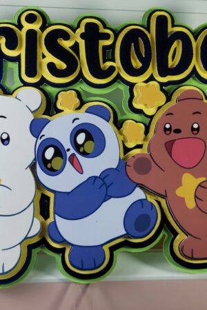 Topper para pastel osos escandalosos