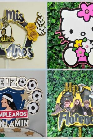 Topper para pastel dibujo animado