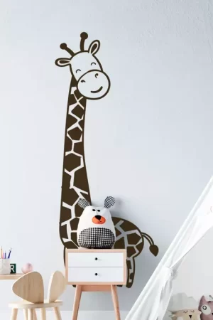 Vinilo decorativo de bebé jirafa