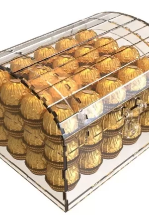 Cofre Baúl De Acrílico Transparente Alhajero Caja Regalo