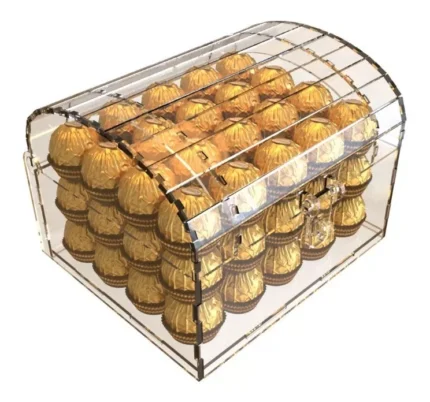 Cofre Baúl De Acrílico Transparente Alhajero Caja Regalo