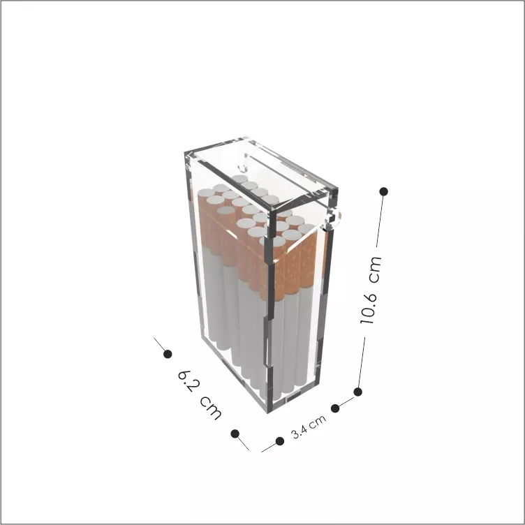 Estuche Cigarrillos Caja Cigarrera Acrílico