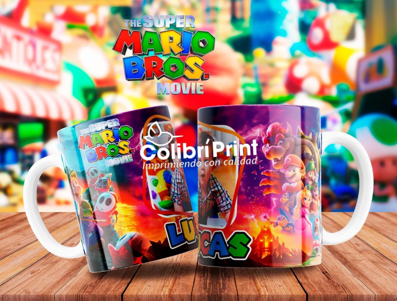 Taza de todos los personajes Mario Bros
