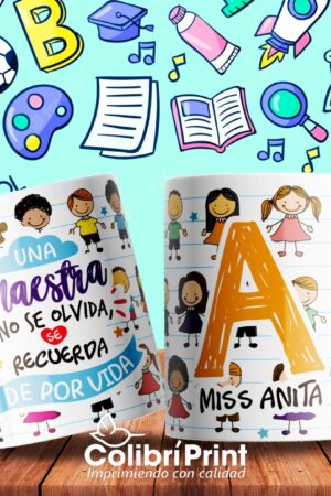 Taza Abecedario Día Del Maestro