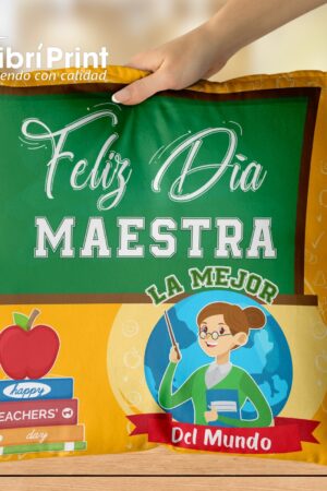 Cojín "Feliz día maestra"