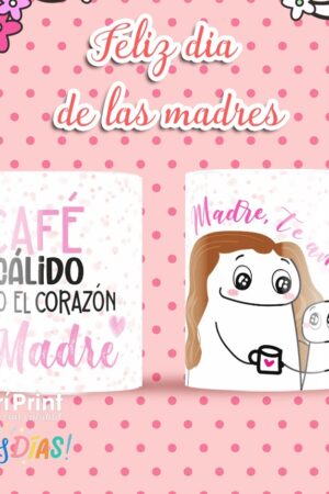 Taza "Café calido como el corazón madre"