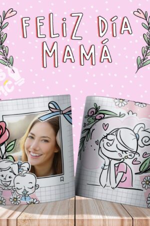Taza Feliz Día Mamá (Rosa)