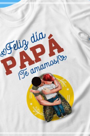 Playera para papá, "Feliz día papá te amamos"