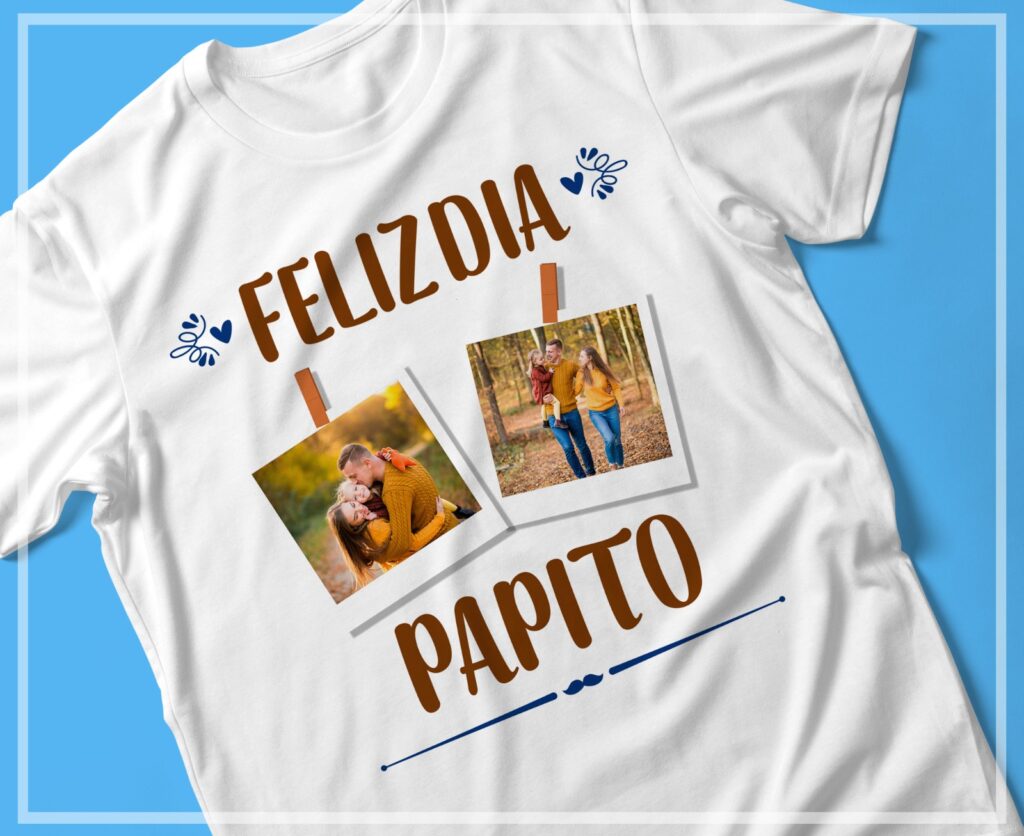 Playera para papá, «Feliz día papito» – Colibrí Print México