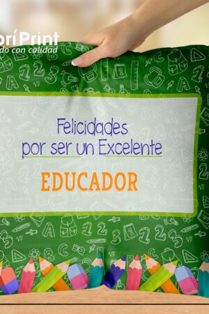 Cojín "Felicidades por ser un excelente educador"