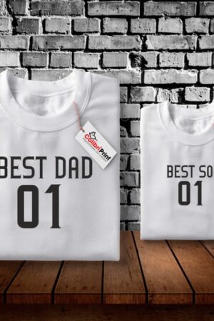 Playera duo papá e hijo, "Best dad, best son"