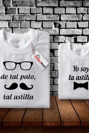 Playera duo papá e hijo, "De tal palo, tal astilla"