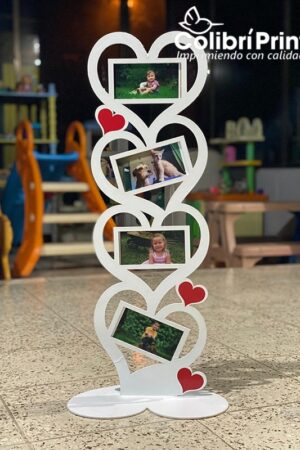 Portaretrato de corazones