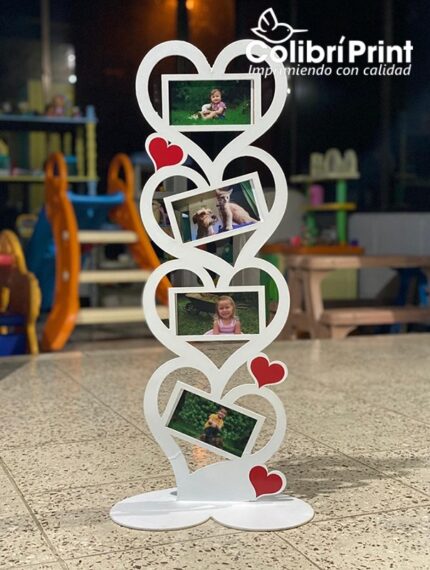 Portaretrato de corazones
