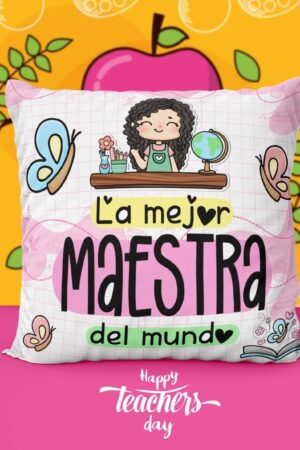 Cojín "La mejor maestra del mundo"