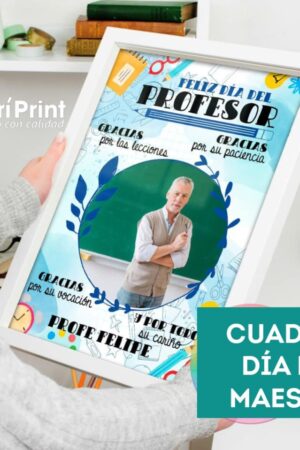 Cuadro decorativo "Feliz día profesor"