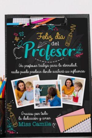 Cuadro decorativo "Feliz día del profesor"