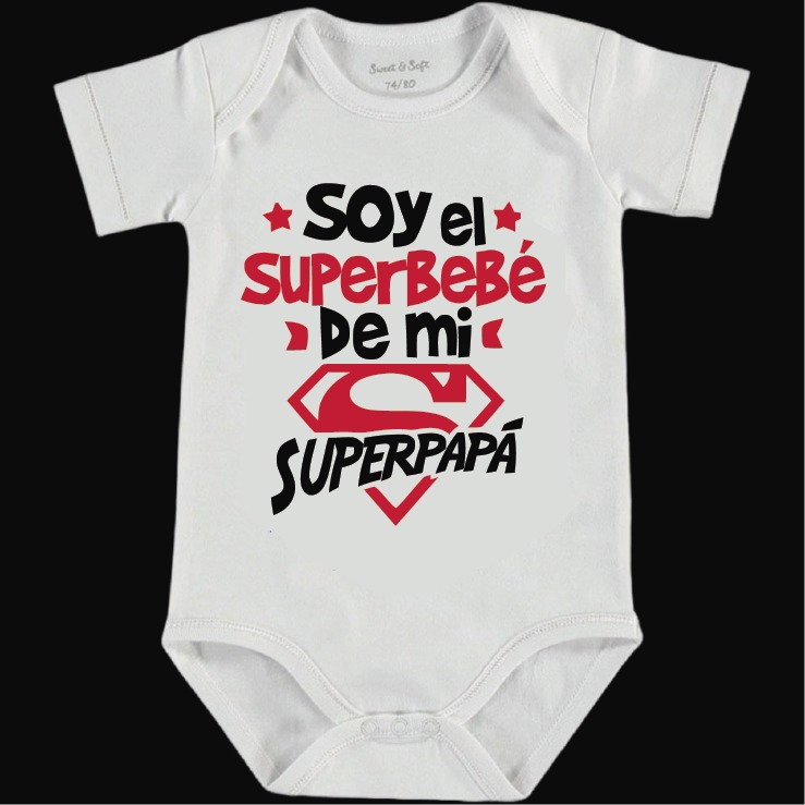 Pañalero "Soy el superbebé de mi superpapá"