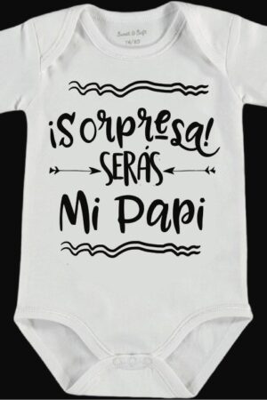 Pañalero "Sorpresa seras mi papá"