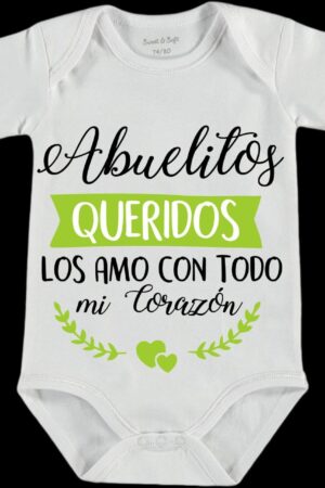 Pañalero "Abuelitos queridos los amo con todo mi corazón"