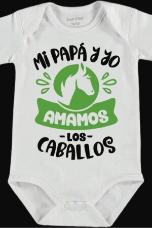 Pañalero "Mi papá y yo amamos los caballos"
