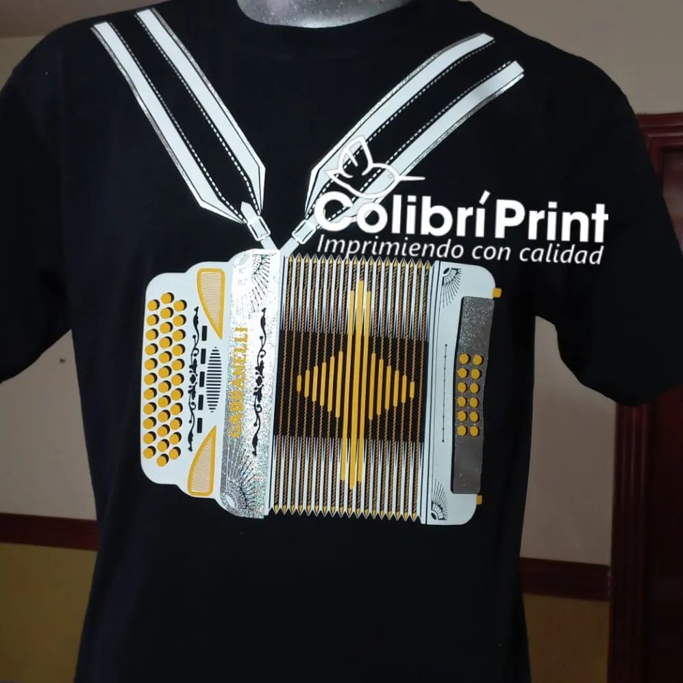 Playeras con 2025 estampado de acordeon