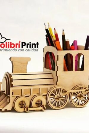 Tren porta lápices