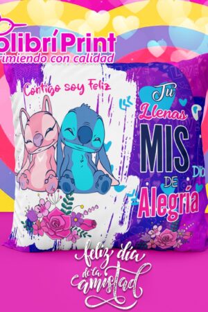 Cojín stitch "Tu llenas mis días de alegría"