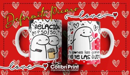 Taza flork "Relación 50/50..."
