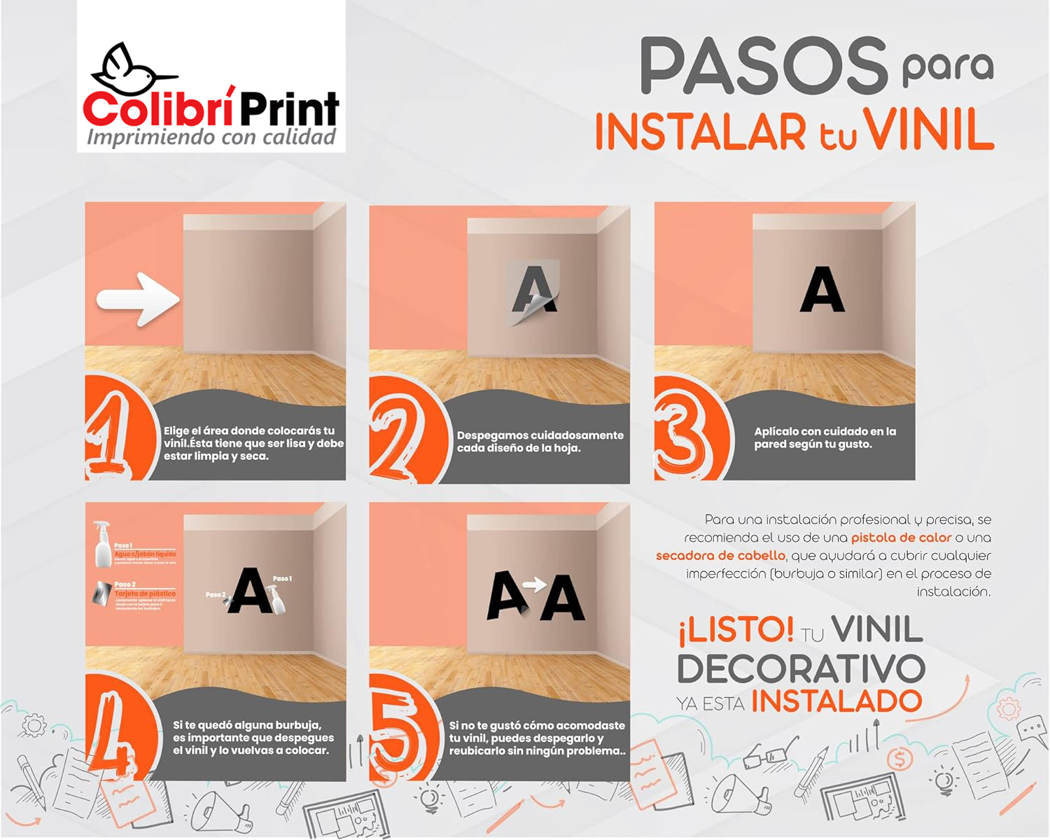 Vinil Decorativo Para Pared FRASE POSITIVA SE FELIZ