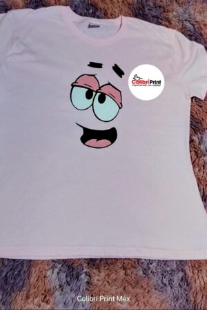 Playera de caricatura rosa