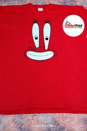 Playera de caricatura roja