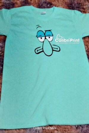 Playera de caricatura azul